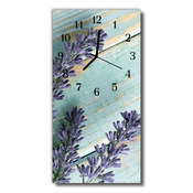 tulup.si Steklena navpična ura Purple sivka cvetje 30x60 cm