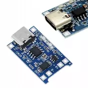 OEM Polnilnik za Li-Ion Baterije – USB-C 5V 1A, LED Indikator, 4.2V, 28x17 Mm, Zaščita 2.5V