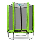 INLEA PREMIUM Jump Trampolin 150 cm z zunanjo zaščitno mrežo – svetlo zelena