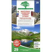 Monte Bianco - Courmayeur - Chamonix - La Thuile 1 : 25 000