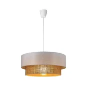 Luster na sajli BORHO 1xE27/60W/230V precnik 50 cm bela/juta