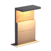 Mantra Iluminación Ruka LED svetilka za podstavek z lesenim elementom, 35 cm - Sodobni - temno siva, temen les - Kovina