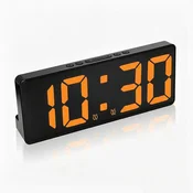 KJB Digitalna LED budilka, dva alarma in nastavljiva svetlost, oranžen LED prikaz