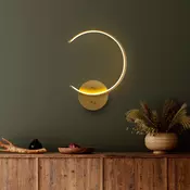 LED zidna lampa u zlatnoj boji o 10 cm Moon – Opviq lights