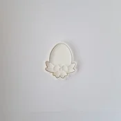 KREATIVNI SLATKIŠI Modla za kolace i ukrase Jaje sa mašnom, 8 cm, Bela