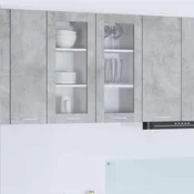 vidaXL Viseča omarica z vrati Riga 2 pcs Betonsko siva 40 x 31 x 80 cm