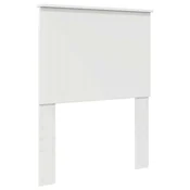 Vidaxl Vzglavje z vzglavjem Bela 75 cm Konstruiran les