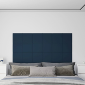 vidaXL Zidne ploče 12 kom plave 60 x 30 cm baršunaste 2,16 m2