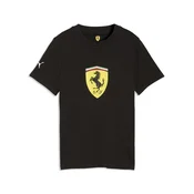 PUMA Scuderia Ferrari Coloured Shield Tee Youth, Motorsport, Black, 15-16Y