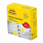Avery Zweckform okrogle markirne etikete 3852, premer 10 mm, rumena