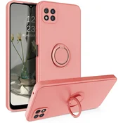 Silikonski ovitek Liquid Ring za Xiaomi Redmi 9C - roza