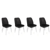 Hanah Home Set 4 trpezarijske stolice Alfa Antracit-Beli