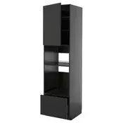 METOD / KNIVSHULT Visoki element za ugradne uredaje, Crnosiva/Nickebo boja antracita, mat, 60x60x220 cm