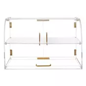 VEVOR Pekarna vitrina 2-nadstropna 558x355x355 mm prozorna