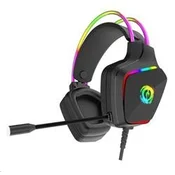 Canyon Gaming slušalke Darkless GH-9A, RGB osvetlitev, USB + 3,5 mm jack, 2 m kabel, črne