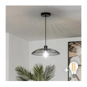 Brilagi - LED luster na sajli CERIA WIRE 1xE27/40W/230V prečnik 38 cm crna