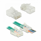 RJ45 konektor CAT.6 UTP Crimp&Cut (pak/20) Delock