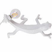 Namizna svetilka CHAMELEON GOING DOWN, 21 cm, bela, USB vtičnica, Seletti