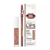 Eveline Tecni mat ruž i olovka za usne Oh! my Lips 12 Praline Eclair