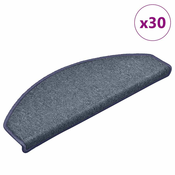 Prostirke za stepenice 30 kom 65x24x4 cm tamno sive i plave poluokrugle velike
