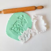 KREATIVNI SLATKIŠI Modla za kolace i ukrase Maslinova grancica, 8 cm, Bele