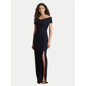 LAUREN RALPH LAUREN Večerna obleka 253P13931002 Mornarsko modra Slim Fit