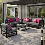 Komplet blazin za fotelj - 60/65 cm + naslonjalo 60/40/10 Komplet blazin za fotelj - 60/65 cm + naslonjalo 60/40/10 - Modra