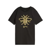 PUMA Manchester City ftblCulture Tee Youth, Clothing, Black/Flaxen, 13-14Y