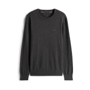 TOMMY HILFIGER Pulover ESSENTIAL pegasto siva