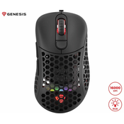 Genesis Xenon 800 gaming miška, 16000 DPI, RGB, črna