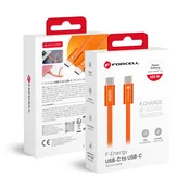 USB C na USB C kabel Forcell F-Energy QC4.0 PD 5A 100W 120 cm ACYH23 narancasti