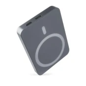 EMOS powerbank WI 522, 5 000 mAh, 20 W+Wireless, siva