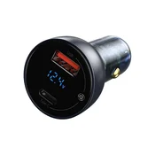 BASEUS CCKX-C0G 65W auto punjac s USB QC3.0 i USB-C PD 3.0 PPS uticnicom
