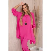 Set blouse + trousers with pendant pink color