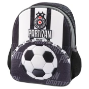 Predškolski ranac 3D Football ball Partizan, Crni