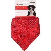 Ovratnica za psa z rutko rdeča Flamingo - 40 - 65 cm