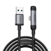 Joyroom Kotni kabel USB-A za iPhone Lightning 3A 1,2 m - črn