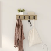 Vješalica za kapute na zidu Sonoma hrast 40 x 10,5 x 10,5 cm