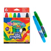 Colorino Miękkie WYKRĘCANE Żelowe KREDKI w SZTYFCIE 6 kolorów świecowe