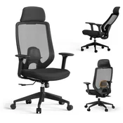 SENSE7 Ergonomski pisarniški stol Nakai, črn, nastavljiv