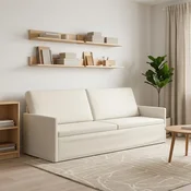 Vidaxl 3-sedna sofa Krem 220 x 81 x 82 cm Žamet