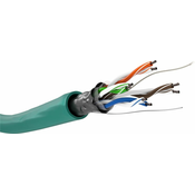 CAT5e F/UTP AWG 26/7 kabel z vijačenim parom Goobay zelen 100m