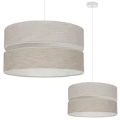 GH DUO BELA LANENA VISEČA SVETILKA 1-RAVNA SVETILKA BEŽ D06 40 CM