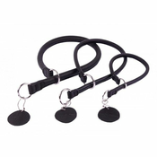 Okrogla zatezna ovratnica za psa - 50 cm, 10 mm - črna