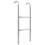 shumee vidaXL 2-stopenjska lestev za trampolin jeklo srebrne barve 72 cm