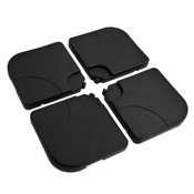 OUTSUNNY komplet 4 kosov plastične osnove za vrtni dežnik 50 × 50 × 7,5 cm