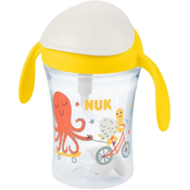 Čaša otporna na prolijevanje sa slamkom NUK - Motion Cup, 230 ml, žuta