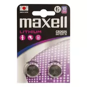 Maxell lit. dugm. baterija CR2025, 2 kom
