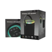 Gembird Zvucnik SPK-BT-LED-06, Portable, Bluetooth LED, 10W, BT, FM, USB, Handsfree, Crni