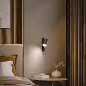 TK Lighting Stenski reflektor Top, nastavljiv, stikalo, rjav, enojni plamen - Dnevna soba/jedilnica - Sodobni - temno rjava mat - Kovina